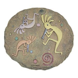 Vintage Spoontiques Kokopelli Dancer Stepping Stone Wall Plaque  Southwestern